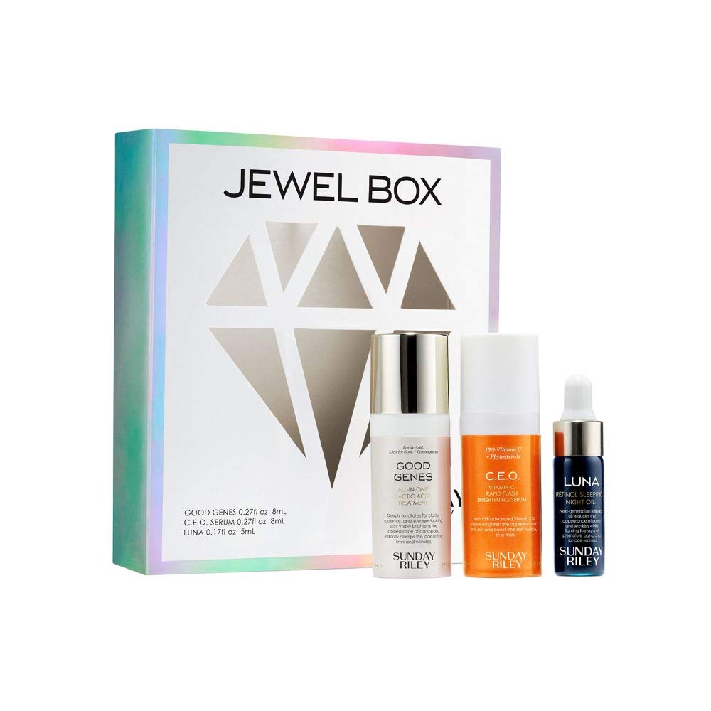 Sunday Riley Jewel Box Skincare Kit - 0.7 Fl Oz | Luxury Facial Essentials