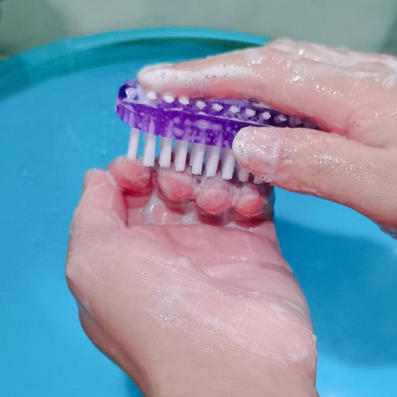 Xjinmin Nail Brush Two Sided Fingernail Scrub Brush Hand Cleaning Brushes Soft Stiff Bristles Nails Toes scrubber for Men Women Kids,4 PCS