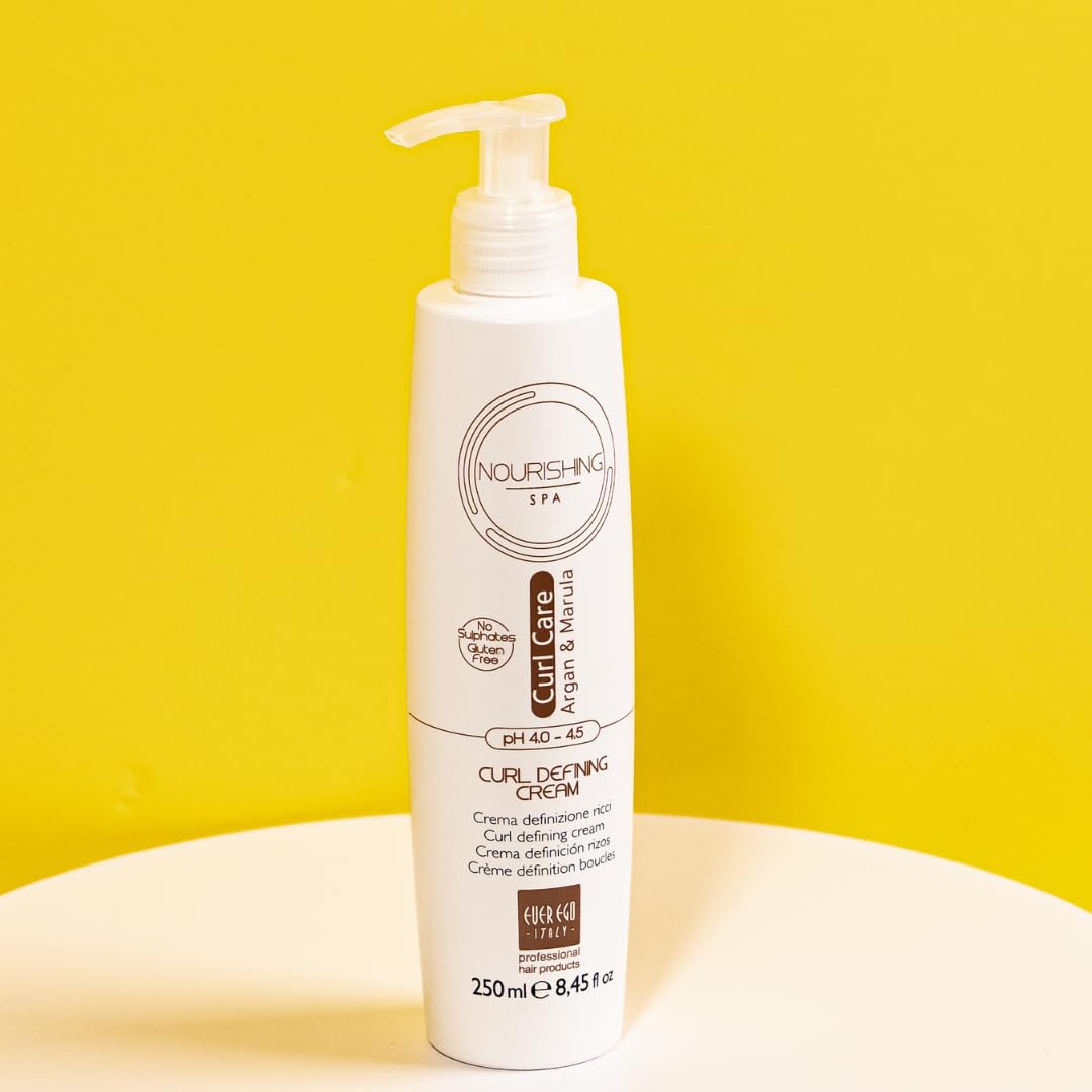 Ever Ego Curl Care - Argan & Marula Curl Defining Cream for Frizz Control | 8.45oz