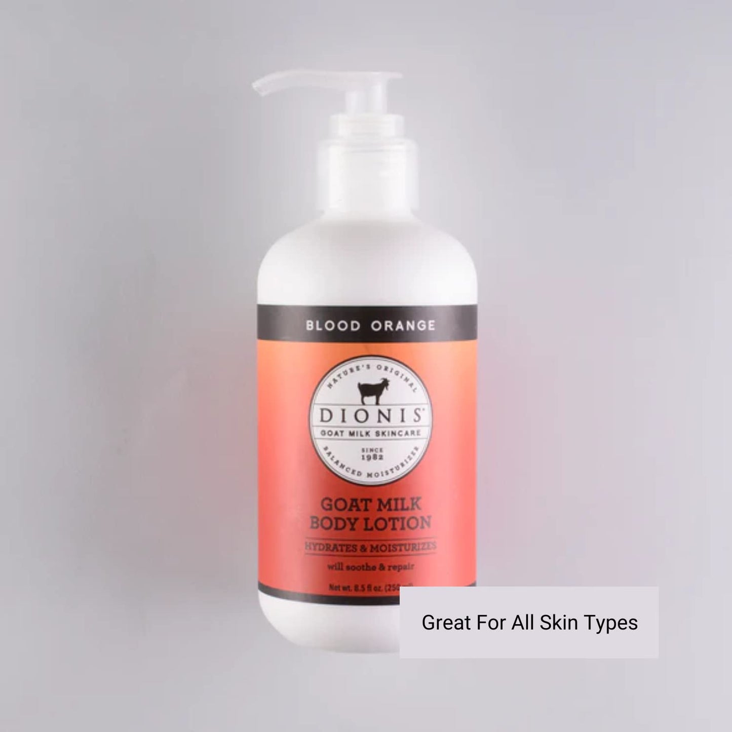 Dionis Goat Milk Skincare Blood Orange Lotion (8.5 oz), Hand and Body Cream (3.3 oz) Bundle