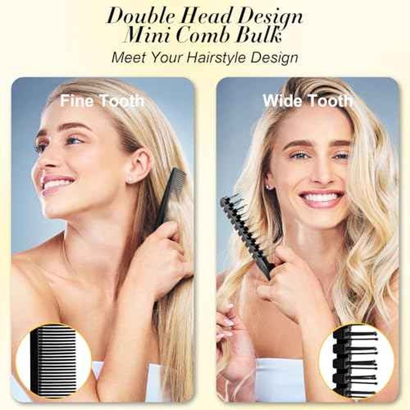 HOFASON 12 Pcs Travel Folding Comb in Bulk, Individually Wrapped Foldable Hair Brush Comb Set Disposable Mini Pocket Styling Tool for Women Men Girls Homeless Hotel Shelter Nursing Home Charity Church