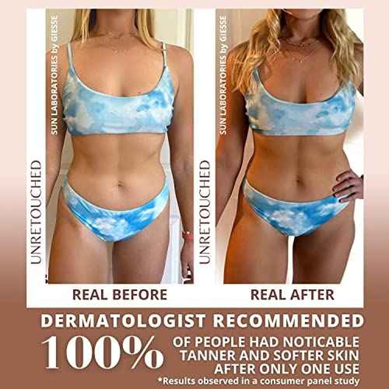Sun Laboratories Self-Tanning Ultra Dark Sunless Tanning Lotion and Mitt for a Golden Glow - Dark - 2 Pack 8 fl oz Bottles + Mitt