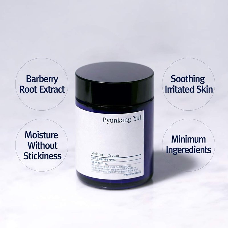 Pyunkang Yul Moisture Cream - Korean Skin Care Face Cream - Facial Moisturizer for dry and combination skin types - Natural Ingredients Shea Butter, jojoba seed oil deeply moisturize Skin - 3.4 Fl oz