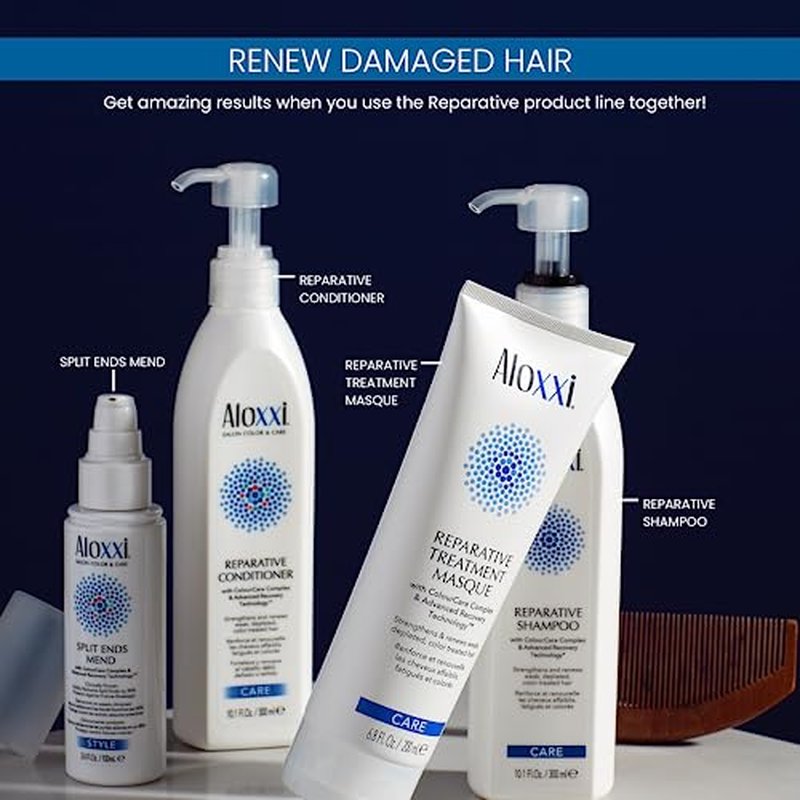 ALOXXI Repair Hair Mask for Color-Treated Hair Enriched with Keratin & Peptides, Deep Conditioning Treatment for Dull and Damaged Locks, 16.9 Fl Oz