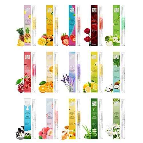 Nail & Cuticle Oil Pen 15Pcs Kit Manicure Essentials Strengthening with Different Naturale Scents Salone SPA Hydrating Repair Treatment Supplies