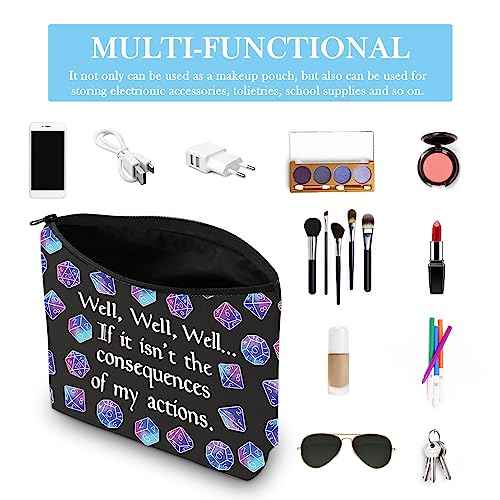 DandD Gift Role Playing Games Gift Dice Pouch DandD Accessory Pouch Bag Games Makeup Bag for RPG Gamer