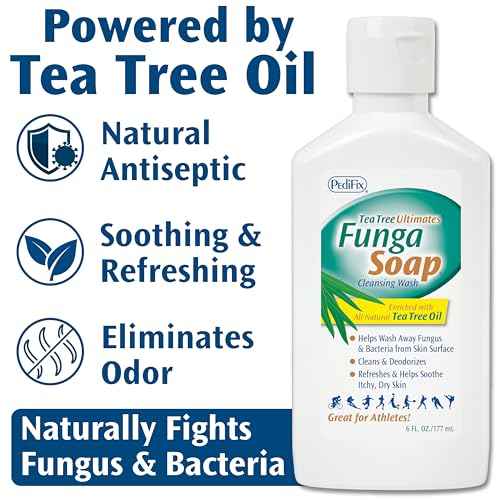 PediFix FungaSoap Tea Tree Cleansing Wash ? Antifungal Body Wash & Foot Soap ? All-Natural Tea Tree Oil Cleanser for Athlete¡¯s Foot, Ringworm, Jock Itch, Body Odor & Fungus - 6 fl. oz