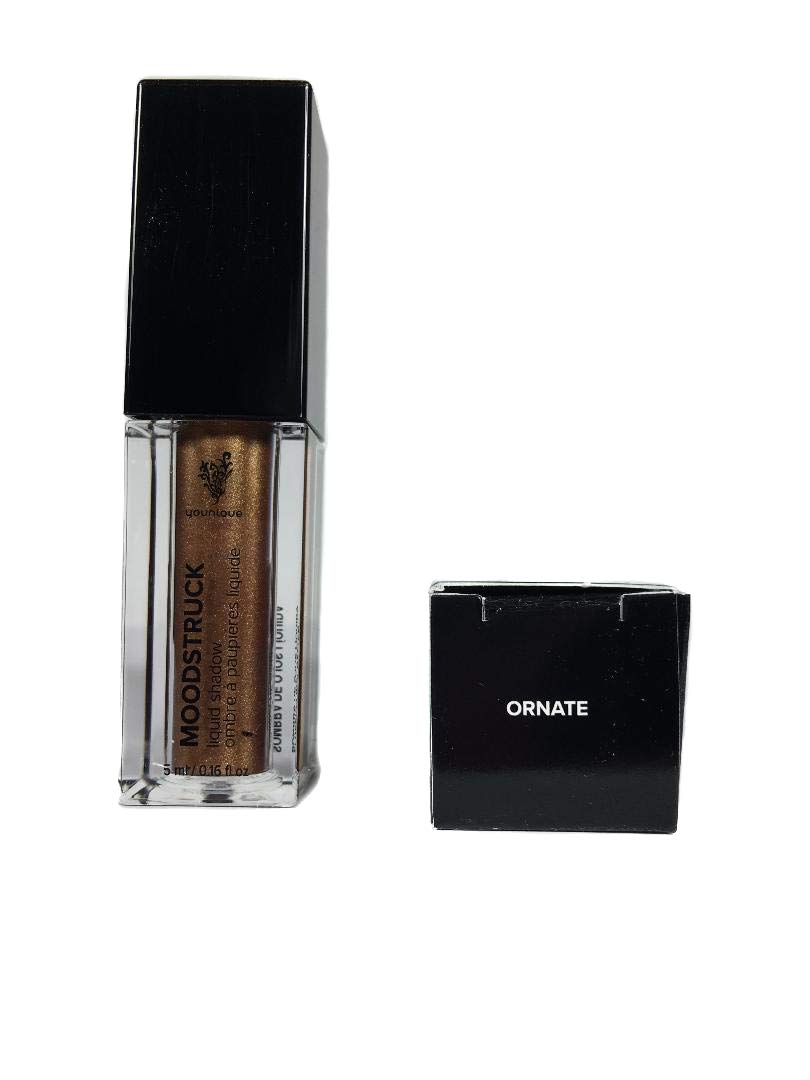 Younique MOODSTRUCK Liquid Shadow | ORNATE Olive Brown Satin with Golden Pearl Finish | Long-Lasting, Smudge-Proof Eyeshadow | Eye Makeup | Matte Finish