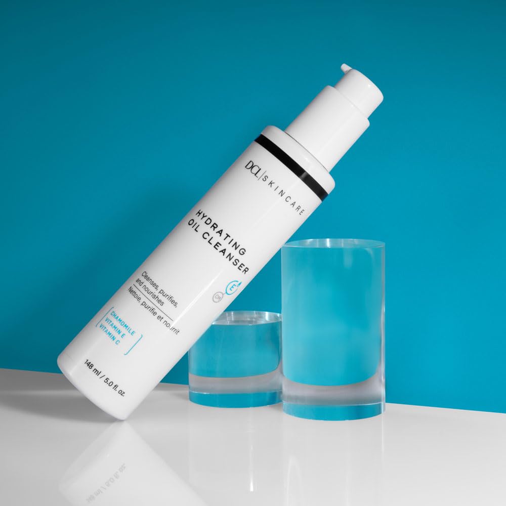 DCL Skincare Hydrating Oil Cleanser - Gentle Formula for Dry & Sensitive Skin | 4 Fl Oz