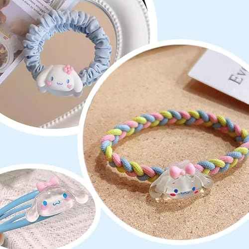 Kawaii Accessories Gift Set Include Cute Headband, Hair Band, Hair Ties,Hair Clips, Purse Stickers Necklace Bracelet (Blue)