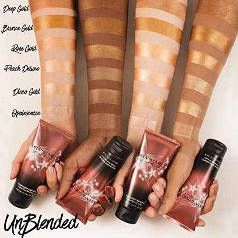 Melanie Mills Hollywood Gleam Body Radiance All In One Makeup, Moisturizer & Glow For Face & Body - Rose Gold, 3.4 fl.oz.