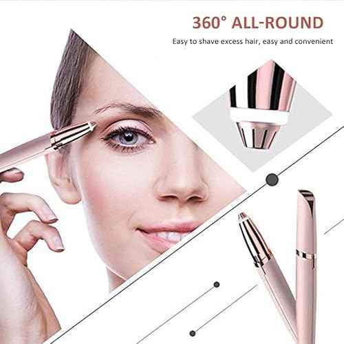 Eyebrow Hair Remover for Women£¬Eyebrow Trimmer Facial Hair Remover for Face with Rechargeable USB Cable Eyebrow Lips Body Facial Hair Remover Painless Lipstick Shavers (GOLD)