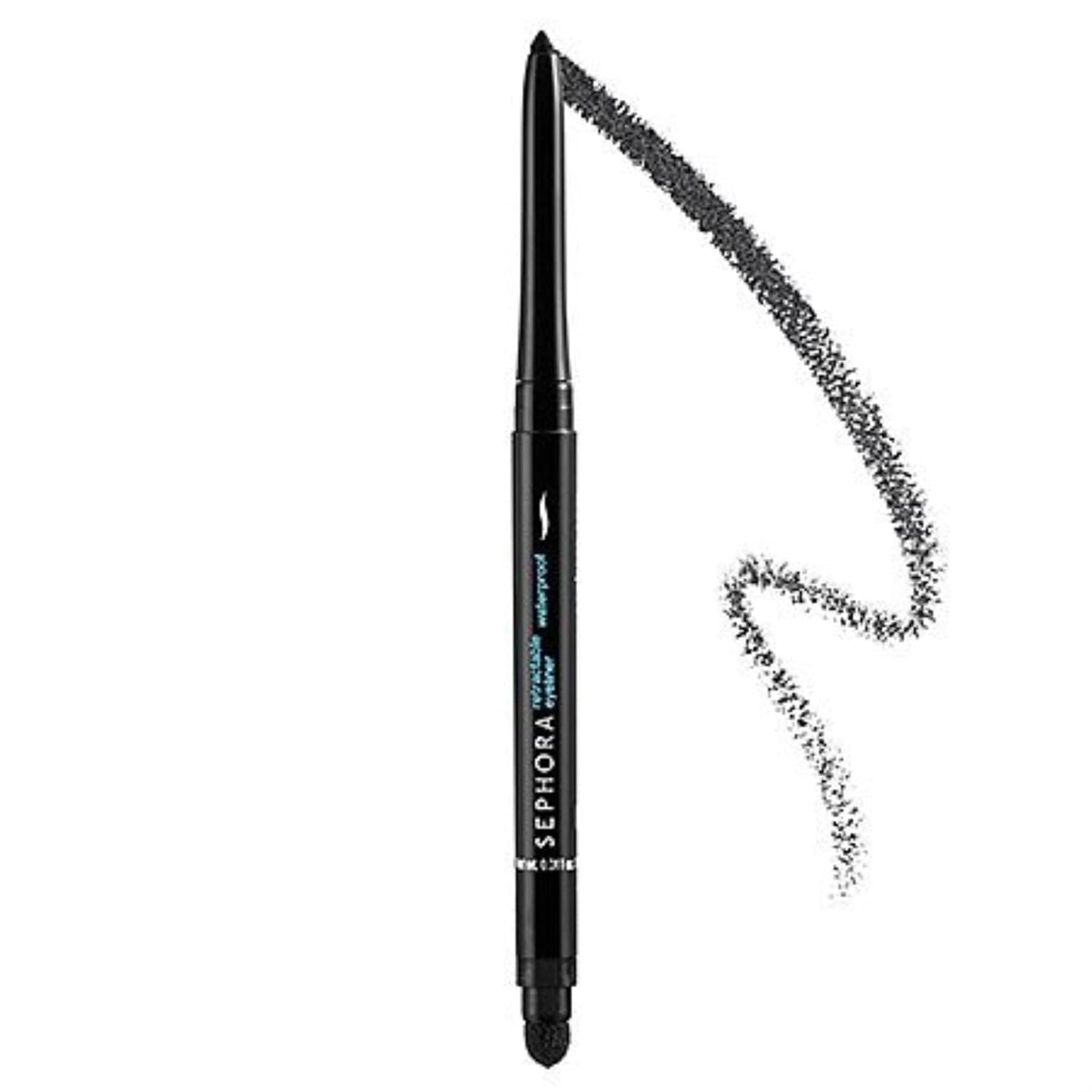 Retractable Waterproof Eyeliner - Glitter Black | Long-Lasting Formula