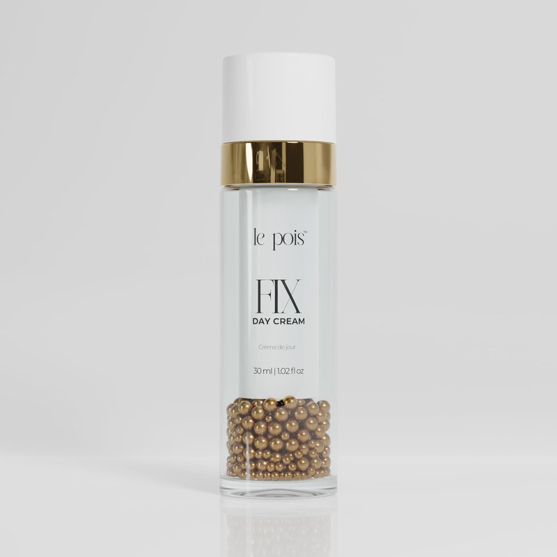 Le Pois FIX Day Cream, Anti-Aging Wrinkle-Smoothing Face Moisturizer for Women, Fragrance-Free Plant-Based Pea Protein Cream for Dry Sensitive Skin, Cruelty-Free, 1.02 Fl. oz.