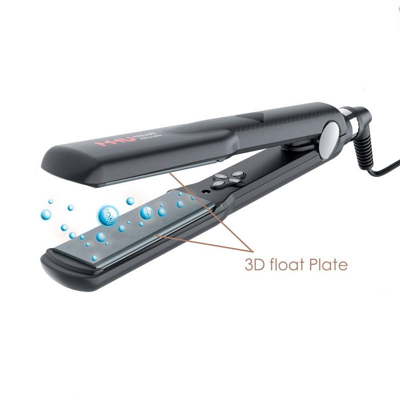 Professional Dual Voltage Hair Straightener - 1.25” Keratin Ceramic Flat Iron with Fast Heat Up & Auto Shut Off | Black