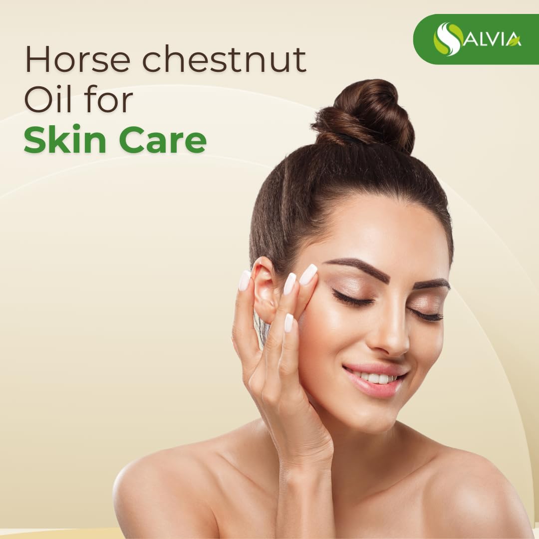 Salvia Horse Chestnut Oil Cosmetic Grade (250 ml / 8.45 fl oz) - Natural Botanical Oil for Skin Massage & DIY Formulations