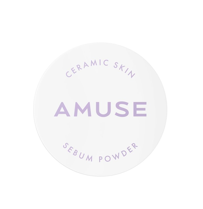 AMUSE SEOUL Ceramic Skin Sebum Face Powder (02 VIOLET) - Lightweight Oil Control Loose Powder, No Sebum Blurring Finish, Long Lasting Setting Powder, Smooth Skin Finish, Vegan, Korean Makeup