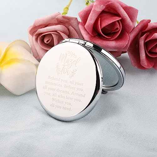 FEELMEM Mazel Tov Good Luck Compact Mirror Bat Mitzvah Gift Jewish Party Congratulations Gift Hanukkah Gift