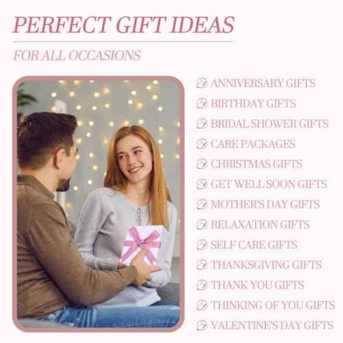 Spa Gifts for Women Bath and Body Gift Basket Mothers Day Gifts Rose Home Spa Set Self Care Gifts for Mom Sister Her Wife Birthday Gifts for Women Spa Kit Care Package Thank You Gifts