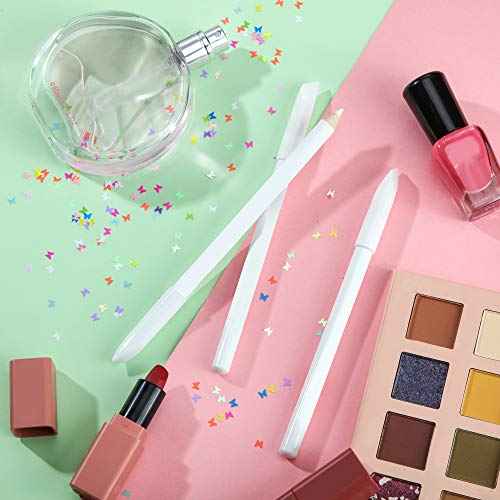 Maitys 2 Pieces Nail Whitening Pencil 2-in-1 White Nail Pencil DIY Design Manicure with Cuticle Pusher