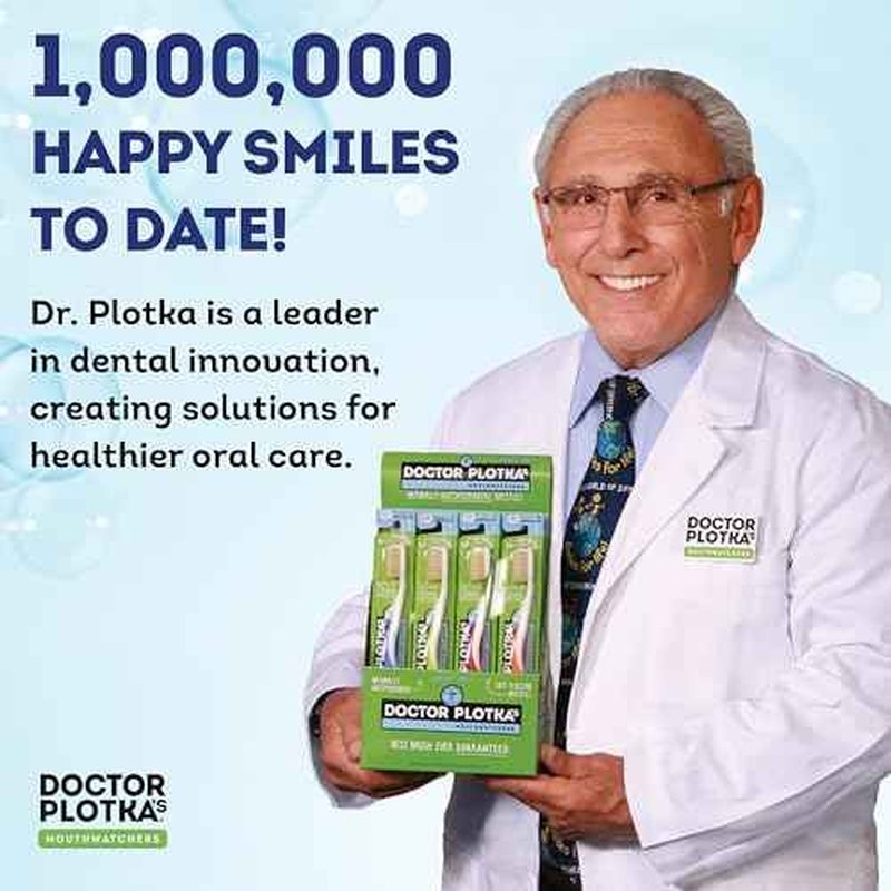 MOUTHWATCHERS Soft Childrens Flossing Manual Toothbrush, 1 Pink and 1 Blue Toothbrushes for Kids & Teens, Ultra Clean, by Dr. Plotka's
