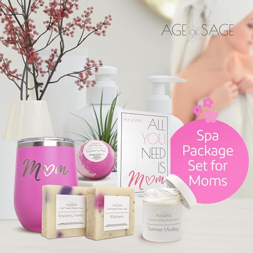 Mom Spa Gift Basket for Women - Self Care Basket, Relaxation, Pampering Gifts for Girlfriend, Wife, Mom, Sister, Friends - Birthday Bundles, Mothers Day, Anniversary, Valentines Day Gift Set for Her