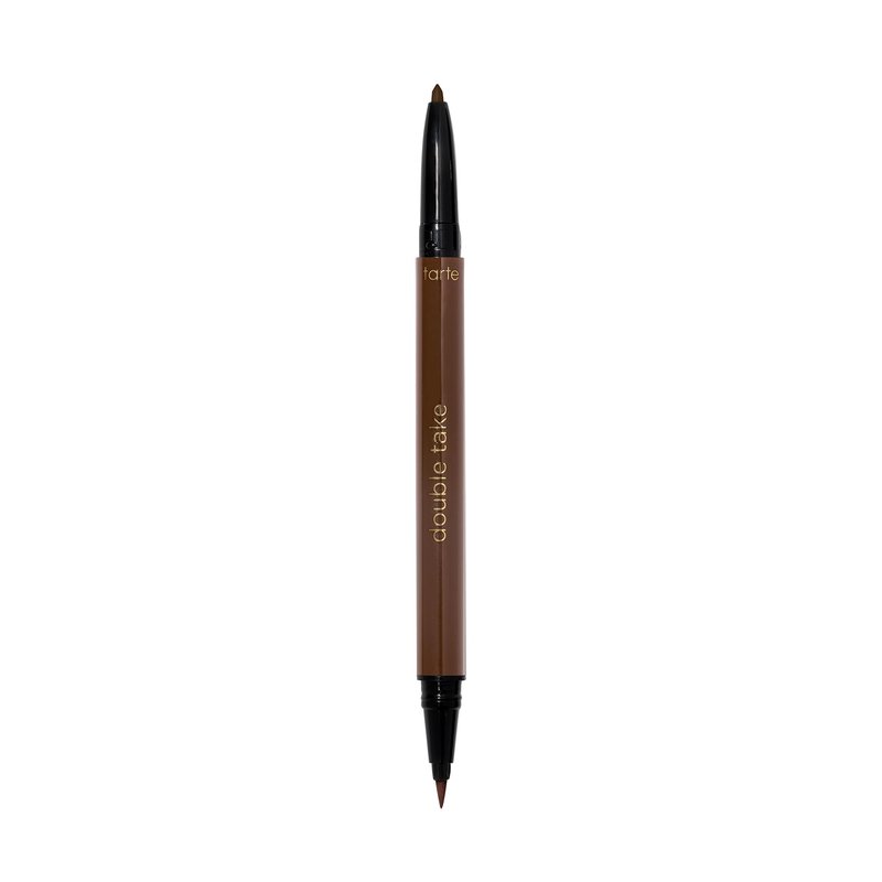 tarte double take eyeliner – 2-in-1 Liquid & Gel Eyeliner for Bold All-Day Wear, Waterproof, Easy to Apply, Vegan, Cruelty-Free, full size, brown