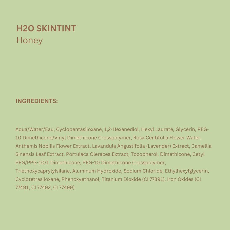 Pixi H2O SkinTint | Tinted Face Gel Moisturizer | Lightweight Hydrating Coverage with Hyaluronic Acid | Evens Skin Tone & Reduces Redness | Oil-Free Dewy Finish | Honey | 1.2 fl oz
