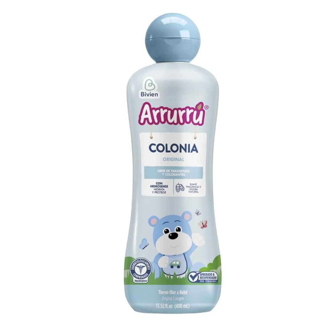 Colonia Arrurru para Bebes – 400ml (13.52 fl oz) (400ml (13.52oz), Azul (Blue))