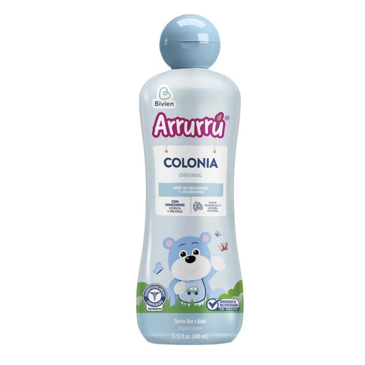 Colonia Arrurru para Bebes – 400ml (13.52 fl oz) (400ml (13.52oz), Azul (Blue))