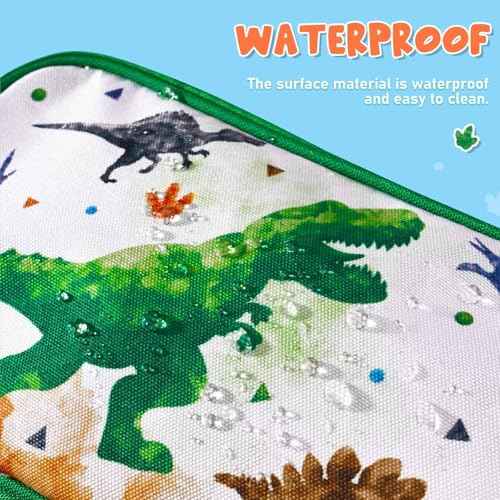 Dinosaur Toiletry Bag - Travel Toiletry Bag for Boys Kids Christmas Birthday Gift Toiletries Makeup Cosmetic Pouch Camping Traveling Toiletry Case Water-resistant Wash Bag Dopp Kit with Mesh Pocket