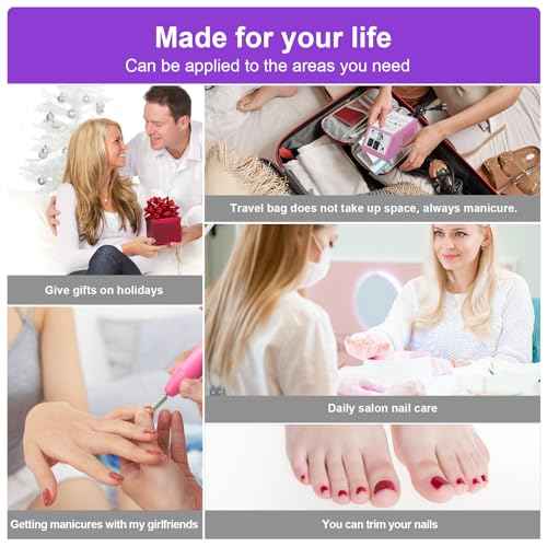 LAVAED Professional Nail Drill Electric Nail File Kit, Nail Filer Electric with 156pcs Sanding Bands and Nail Dril Bits for Acrylic, Gel Nail Manicure and Pedicure, Pink