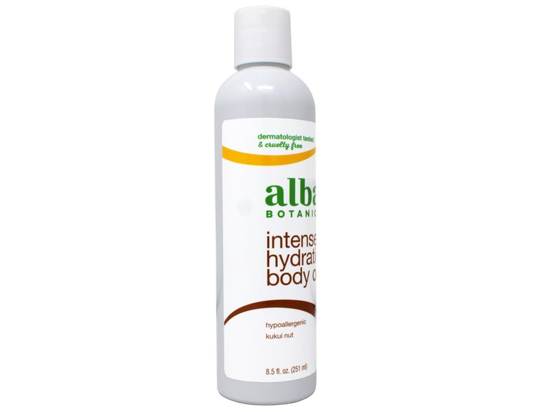 Alba Botanica Hawaiian Body Oil Kukui Nut 8.5 Ounces 2 Pack