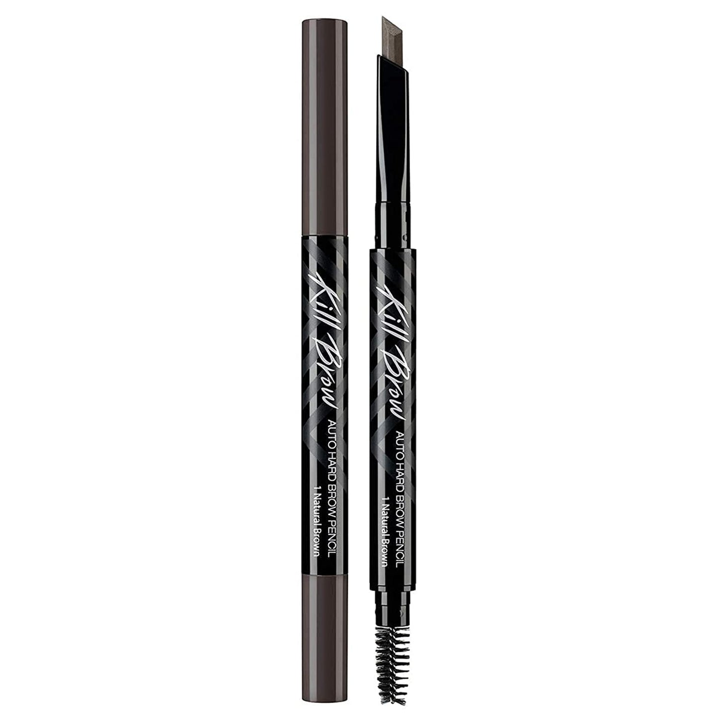 CLIO Kill Brow Auto Hard Eyebrow Pencil - Dual-End, Long-Lasting, Waterproof | Natural Brown (#01)