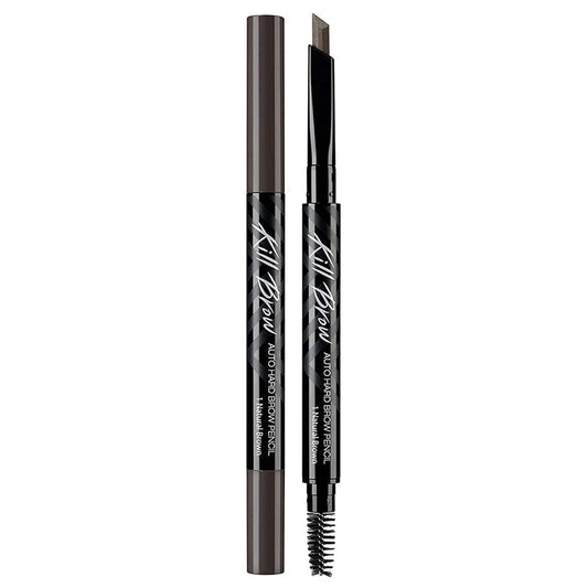 CLIO Kill Brow Auto Hard Eyebrow Pencil - Dual-End, Long-Lasting, Waterproof | Natural Brown (#01)