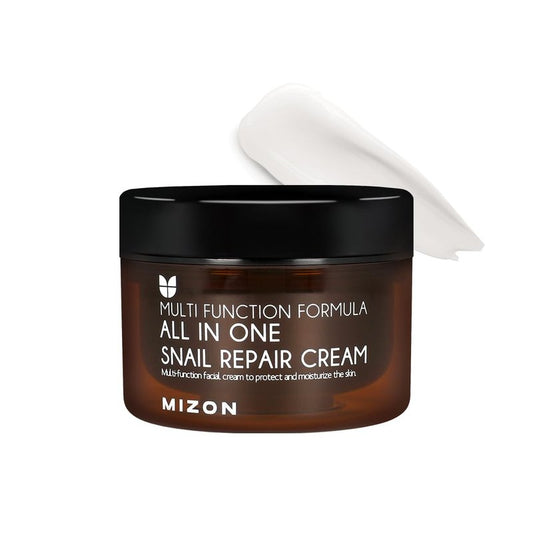 MIZON All-in-One Snail Repair Cream – Korean Face Moisturizer with Snail Mucin 12 Natural Extracts Hydrating & Nourishing Cream for Fine Lines Wrinkles & Blemish Care – Big Size(4.06 fl oz)
