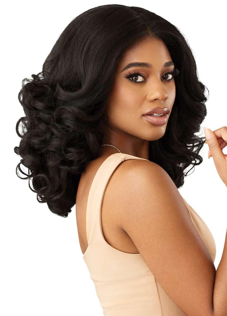 Outre Melted Hairline Kinky Soft Edges Wig - Kinky Soft 2 in Brown Copper Swirl