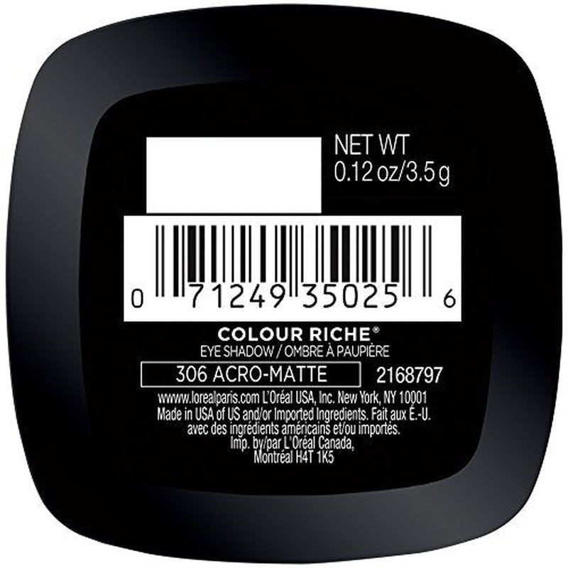 L’Oréal Paris Colour Riche Monos Eyeshadow - Acro-Matte, 0.12 oz | Vibrant Color & Long-Lasting Wear