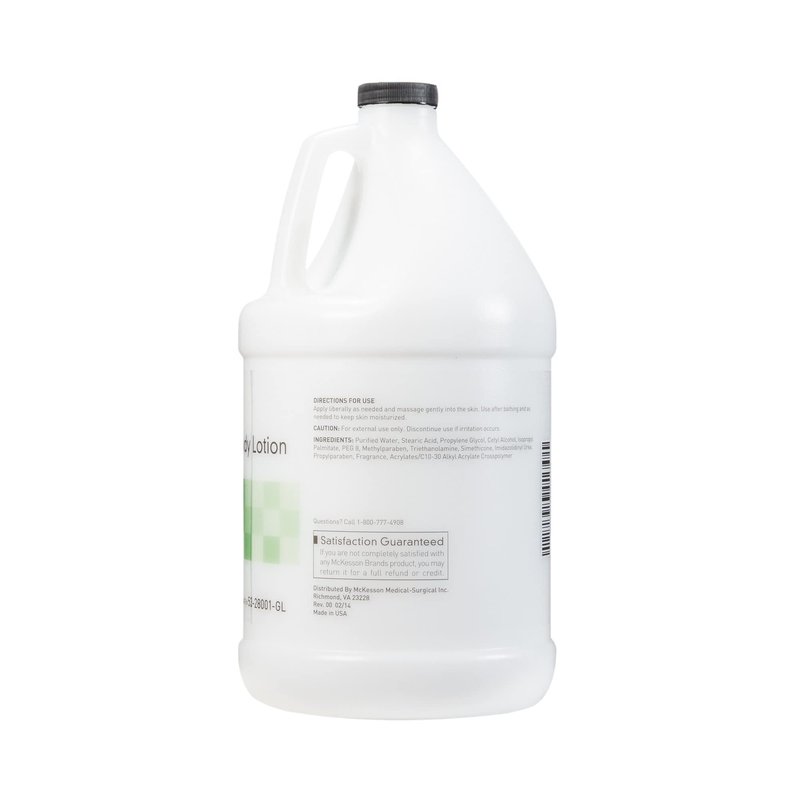 McKesson Moisturizing Hand and Body Lotion, 1 Gallon [Pack of 1] Bulk, Refill, For Dry, Crack, Sensitive Skin, Cucumber Melon Scent