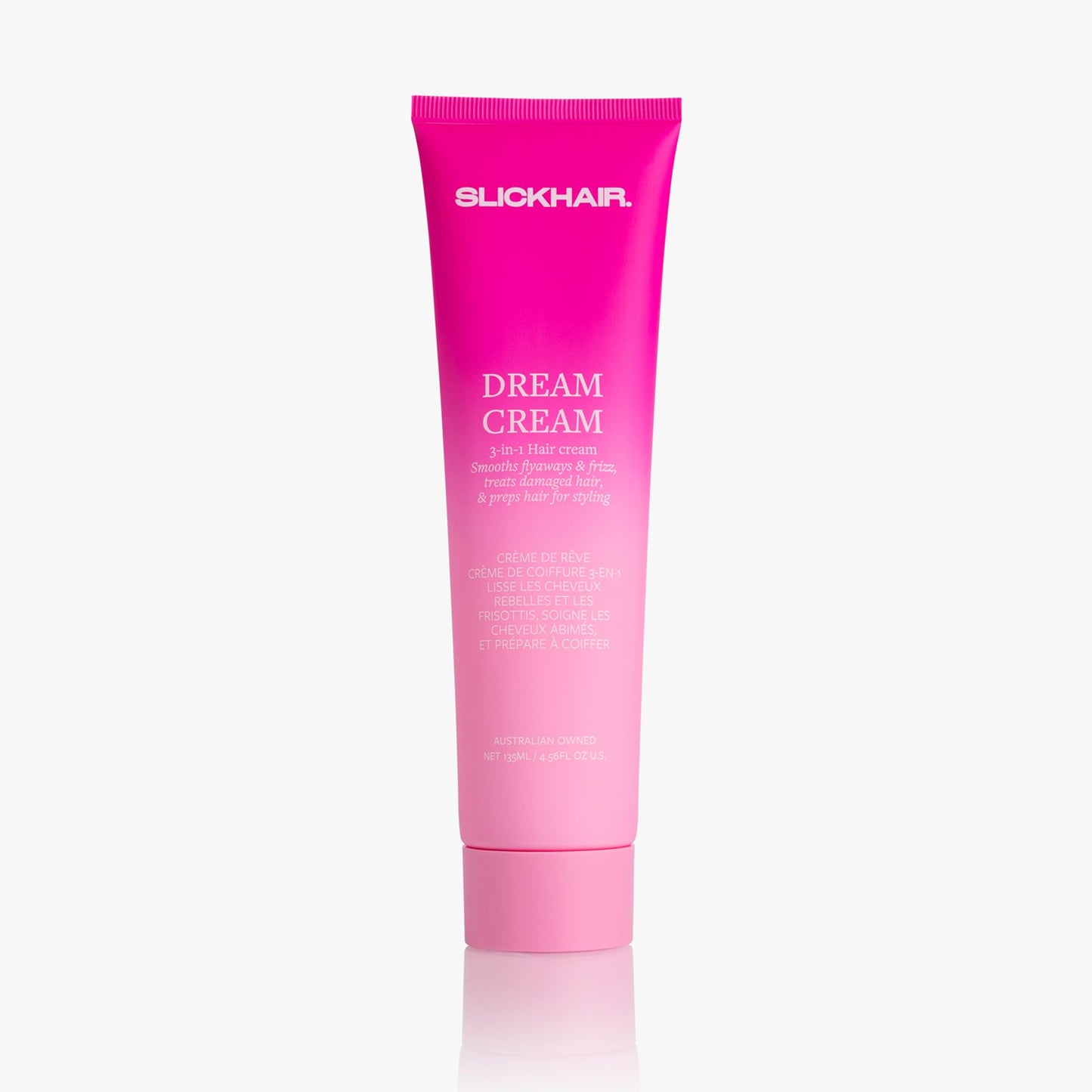 SlickHair Dream Cream, 3-in-1 Hair Styling Cream for Smooth Slick Back Hair Styles - Lightweight, Strong Hold, Non-Greasy & Non-Flakey - Smooths Frizz & Flyaways, 5.05 Oz