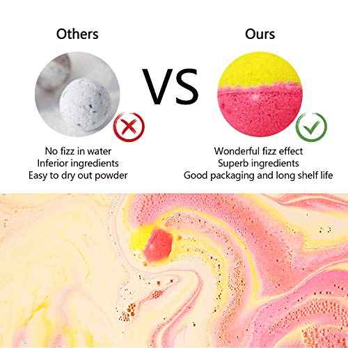 Bath Bombs Gift Set, 50 Handmade Bulk Bath Bombs for Kids, Women, Men, Wonderful Fizz Effect Bath Gift for Valentine's Day, Christmas & Any Anniversaries