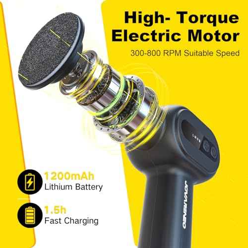 Electric Foot Callus Remover Rechargeable, Electronic Foot File Pedicure Tool, 2 in 1 Foot Grinder, Pro Foot Scrubber Kit for Dead, Hard, Cracked Skin, with 6 Speeds & 20 Sandpaper Discs