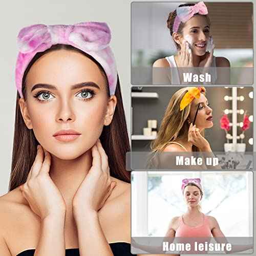 Shindel 8PCS Spa Headbands Set, Makeup Skincare Headbands fo Washing Face, Ultra Soft Absorbent Beauty Hair Bands, for Women Teen Girls