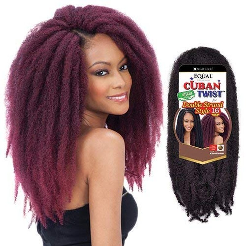 Freetress Equal Synthetic Hair Braids - Double Strand Cuban Twist Braid 16" | 6-Pack, Color 2