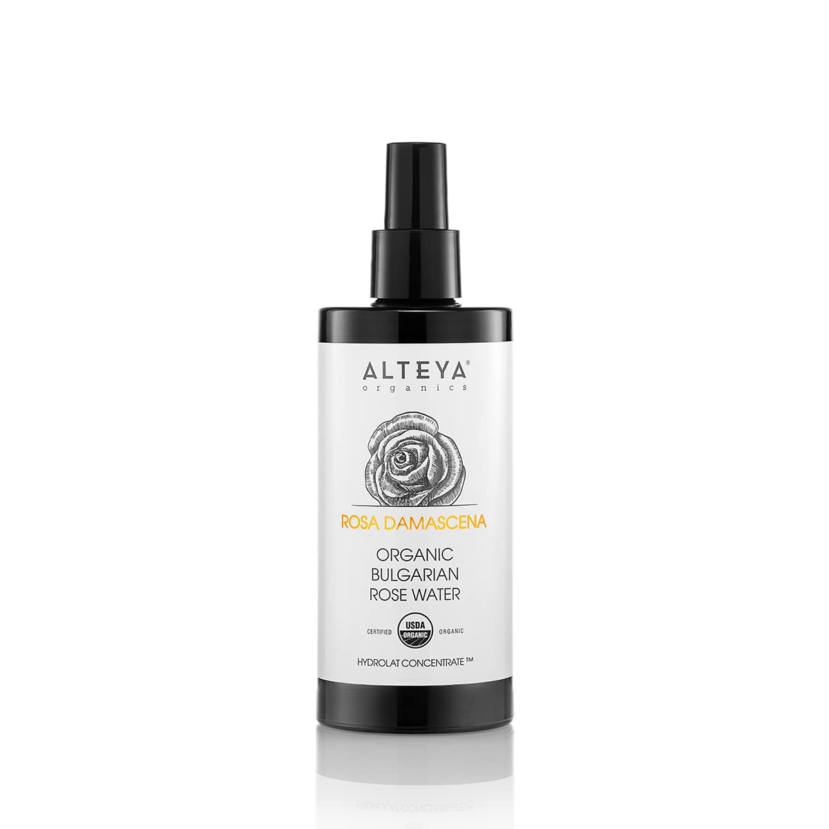 Alteya Organic Rose Water Facial Toner - High-Potency Moisturizer | 6.8 Fl Oz Pure Bulgarian Rosa Damascena