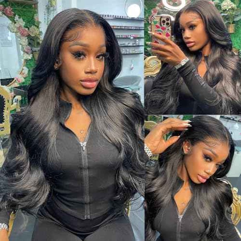 26 Inch Body Wave Lace Front Wigs Human Hair 180% Density 13x4 HD Glueless Wigs Pre Plucked with Baby Hair Unprocessed Brazilian Virgin Transparent Body Wave Lace Frontal Wig for Women