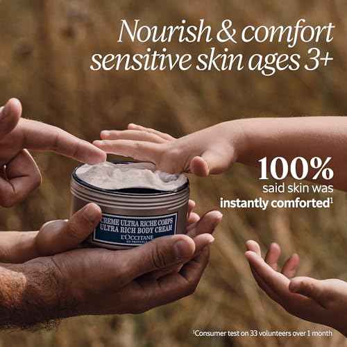 L'OCCITANE Shea Holiday Ornament Gift Set for Comforted & Nourished Skin: Includes Travel-Sized Shea Butter Hand Cream, Ultra Rich Body Cream and Milk Extra Gentle Soap