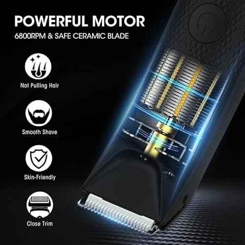 Manscape Trimmer for Men - Electric Body Hair Trimmer with Light, IPX7 Waterproof Electric Razor for Balls/Pubic/Groin/Legs/Chest Hair Removal, Lightweight with LED Display, Gifts for Him Dad