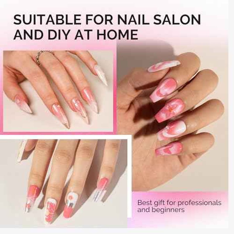 MelodySusie 6Pcs Ombre Nail Brushes,Nail Gradient Painting Pen for Blooming Nails, Gradient Nail, Manicure Nail Art Tools, Professional Accessories for Home and Salon Use