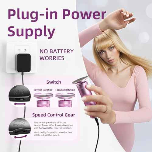 Electric Foot Callus Remover: Feet File Callus Remover with 60pcs Sandpaper Discs - Dead Hard Skin Foot Scrubber for Women -3 Adjustable Speed Pedicure Tools for Feet